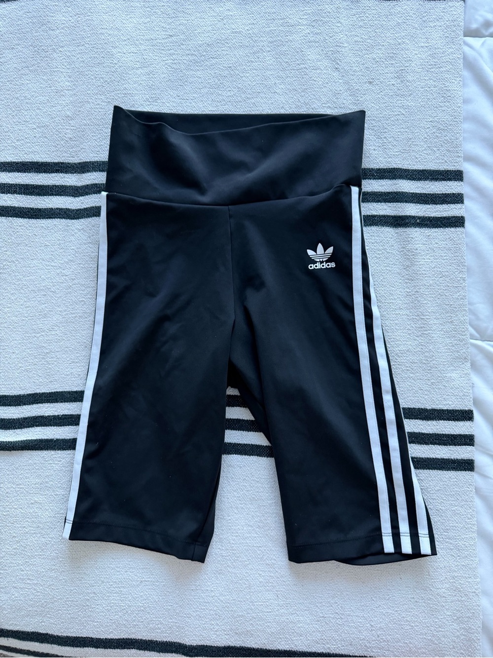 Adidas Originals Primeblue Black 3-Stripes Biker Shorts XS